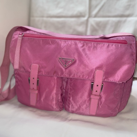 Prada Double pocket Messenger Bag, in Begonia color - Picture 3 of 15